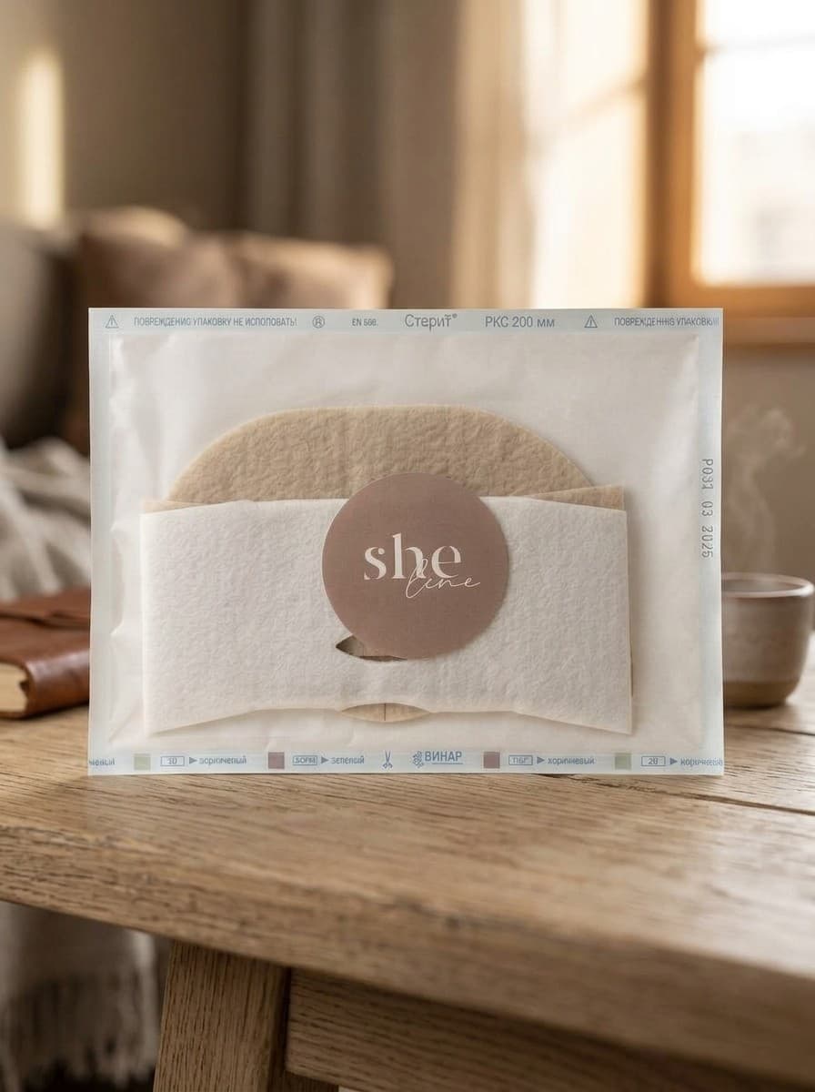 Компресс для лица и шеи She Line в упаковке